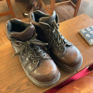 Vintage Dr. Martens Brown Boots Grunge 90s Leather